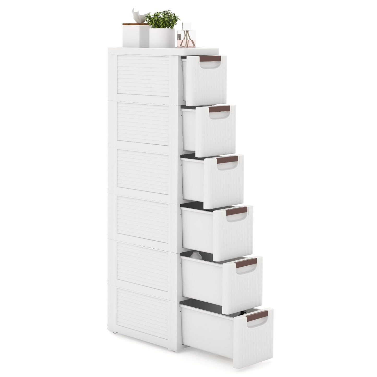 3/4/5/6-Drawer Narrow Storage Cabinet for Small Space-6-Tier
