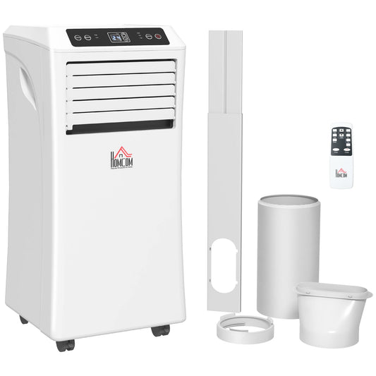 HOMCOM 9000 BTU Air Conditioning Unit, 3-in-1 Portable Air Conditioner, Dehumidifier, Cooling Fan with Remote Control, Digital Display, 2 Speeds, 24H Timer, Window Venting Kit, 28m√Ç¬≤