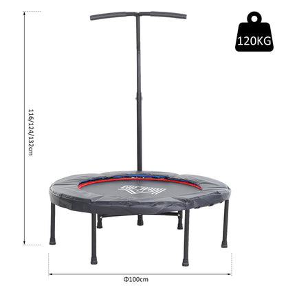 Trampoline Rebounder Adjustable Jumper, 40" - Black