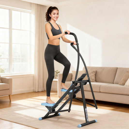 SPORTNOW Stair Stepper for Home Gym Exercise, Vertical Climber Machine with LCD Monitor & Adjustable Pedals for Workout