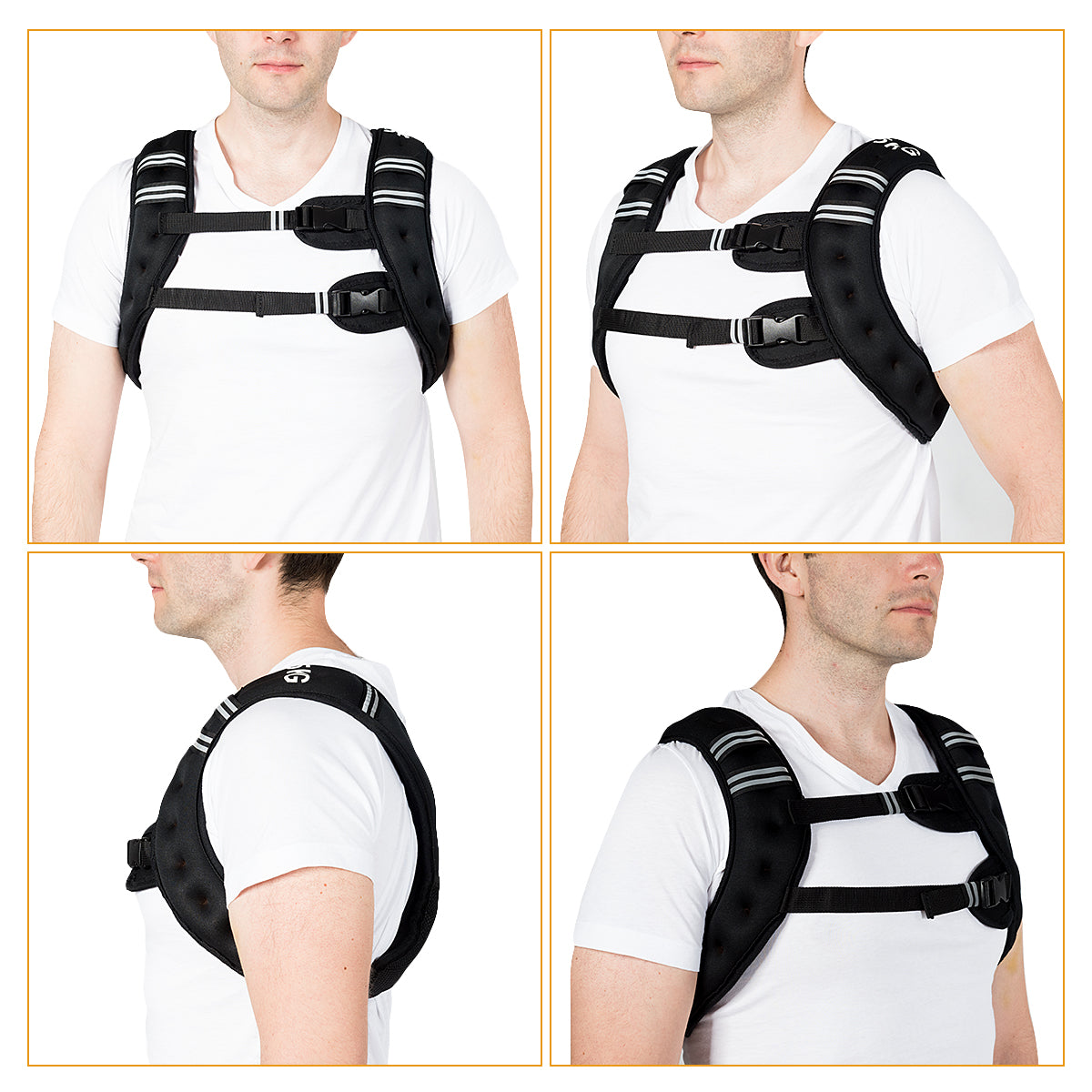 Weighted Vest 5 kg with Reflective Stripe and Adjustable Strap