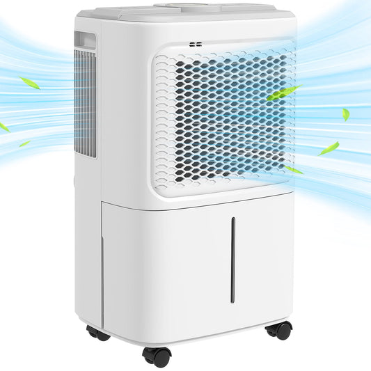 HOMCOM 12L/Day Dehumidifier with Continuous Drainage, 1.6L Water Tank, 24H Timer, Digital Humidity Display, Humidity Light, Dehumidifier for Home Damp, Bedroom, Condensation, Mould, Laundry Drying