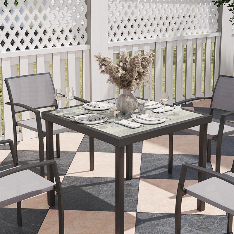 Outsunny Five-Piece Outdoor Garden Dining Set - Grey