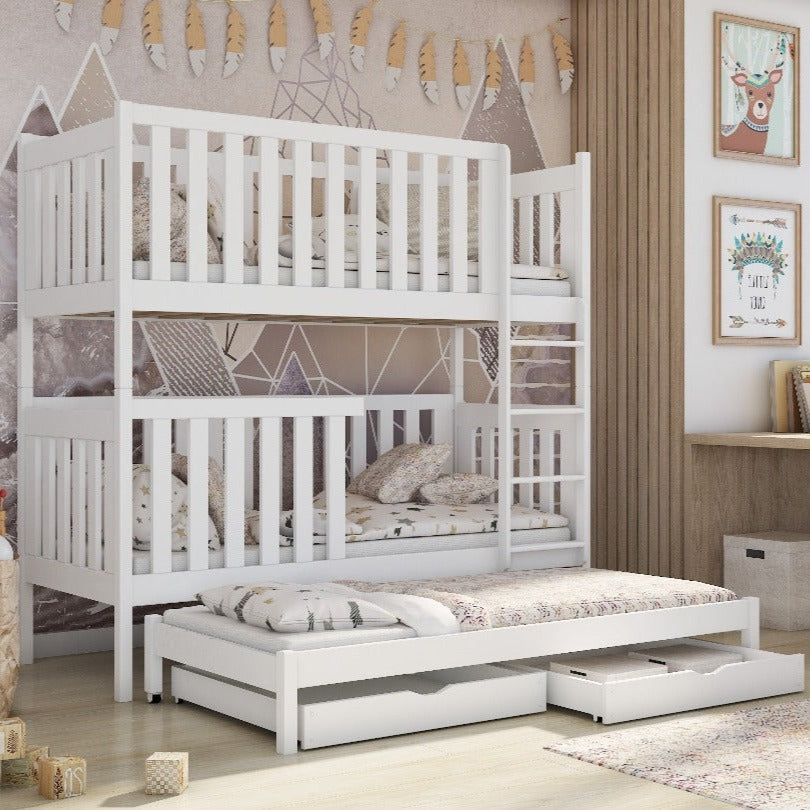 Emily Bunk Bed with Trundle and Storage