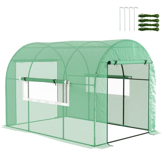 Outsunny 300 x 200cm Tunel foliowy typu walk-in - zielony