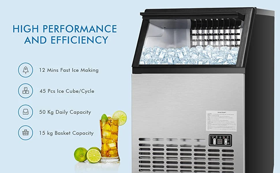 50KG/24H Commercial Ice Cube Making Machine for Home Office Bar