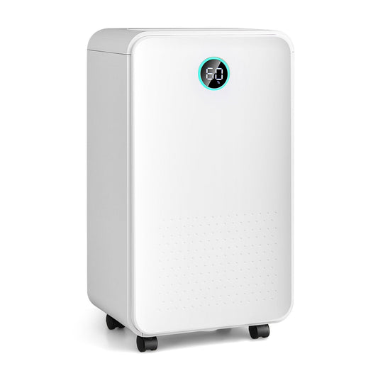 Portable 12L Dehumidifier with 3 Modes and 24H Timer-White