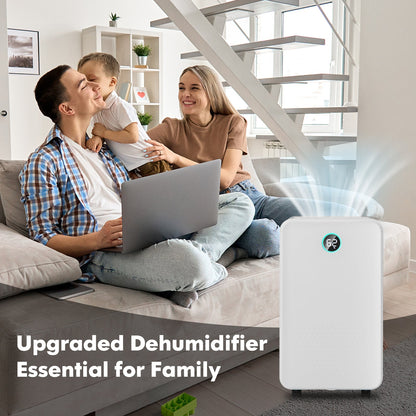 Portable 12L Dehumidifier with 3 Modes and 24H Timer-White