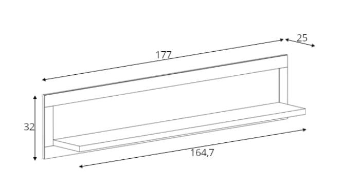 Evora 02 Wall Shelf 177cm