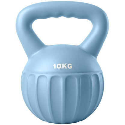 SPORTNOW Kettlebell for Strength Training Kettle Bell with Non-Slip Handle 10 kg Blue
