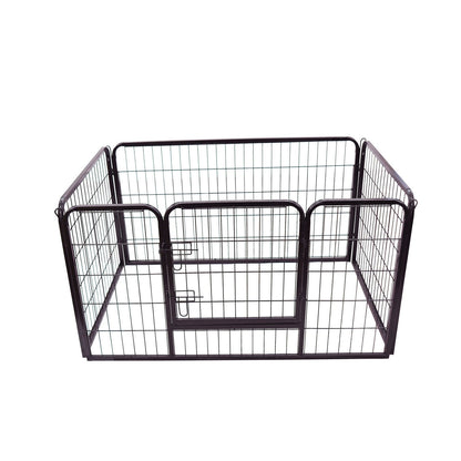 Pawhut Heavy Duty Pet Play Pen 125x80x70 cm-Black