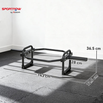 SPORTNOW Olympic Trap Bar, 2" Hex Barbell Bar with 300kg Capacity for Deadlifts, Shrugs, Squats and Farmer Walks