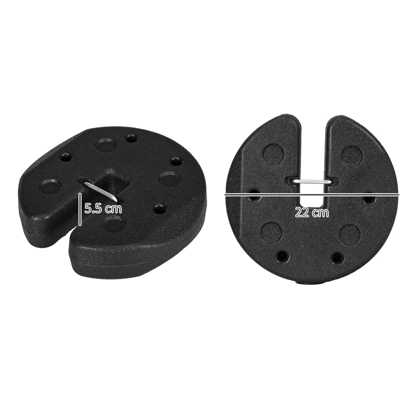 Outsunny Gazebo Weights Set of 8, 24KG Weights for Gazebo Legs with Reinforce Pins and Carry Belt, for Gazebos Shelters Marquees Tents