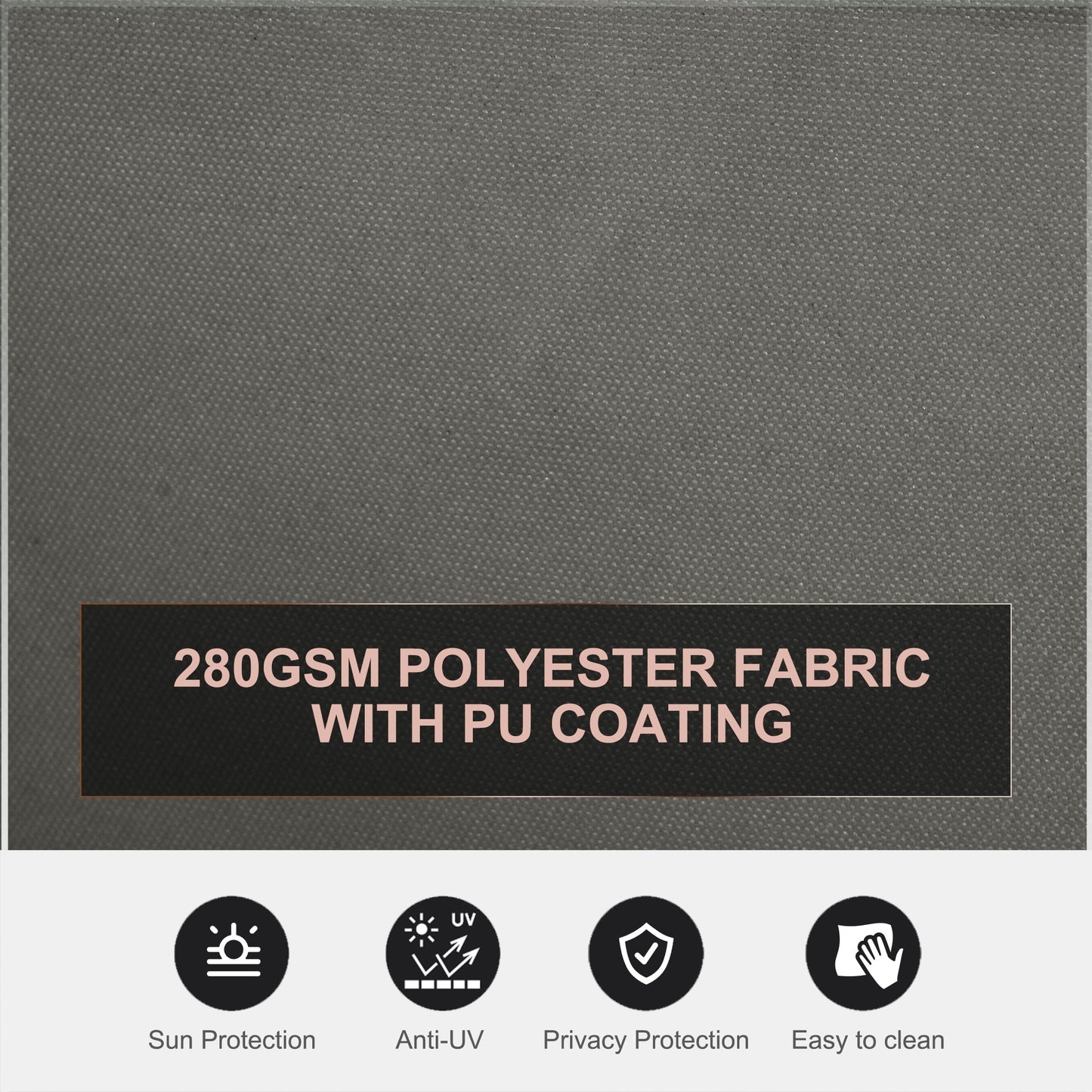 Outsunny 6 x 2m Retractable Sun Side Awning Screen Fence Patio Garden Wall Balcony Screening Panel Outdoor Blind Privacy Divider √¢‚Ç¨‚Äú Grey