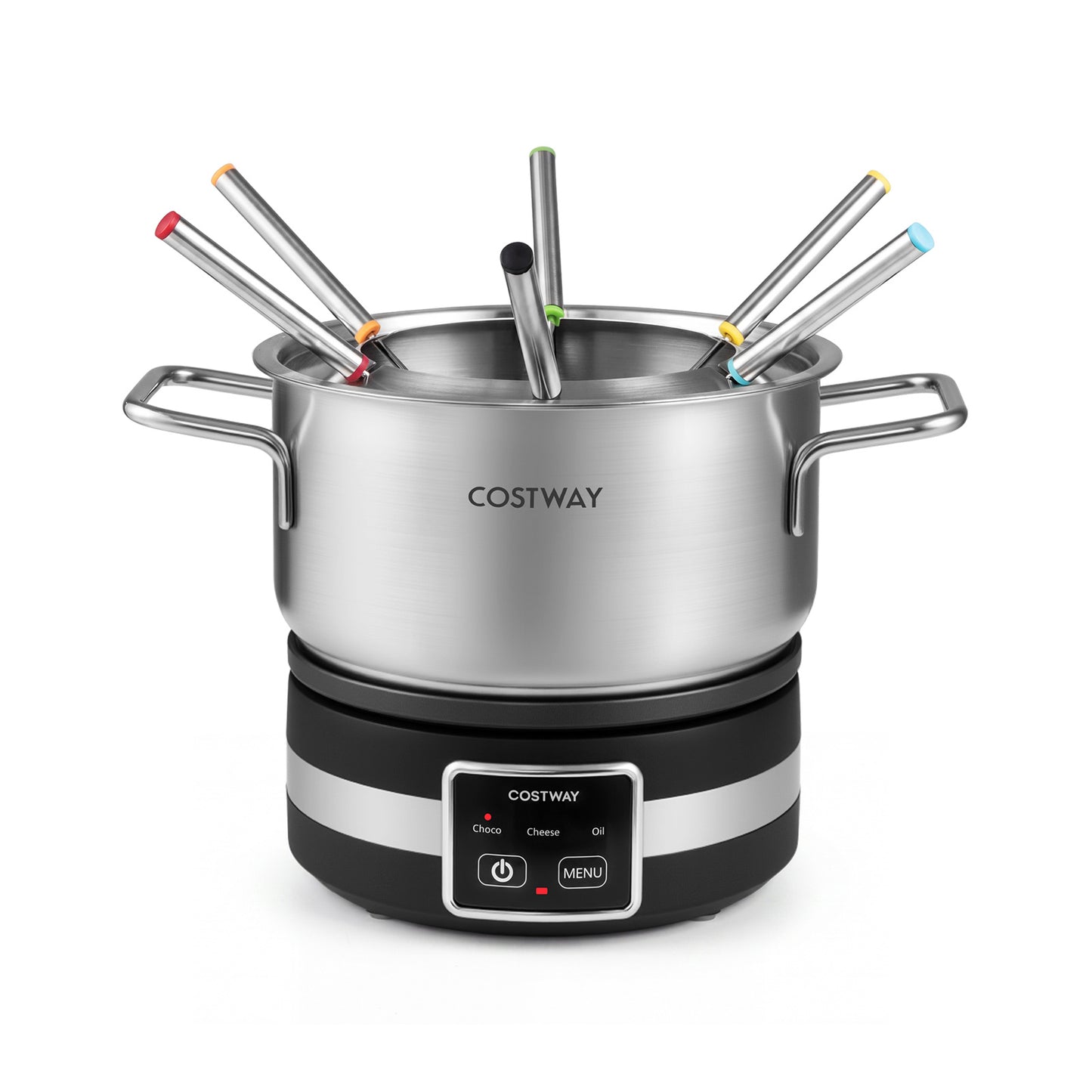 Electric Fondue Pot Set 1200W Fondue Maker with Removable Stainless Steel Pot