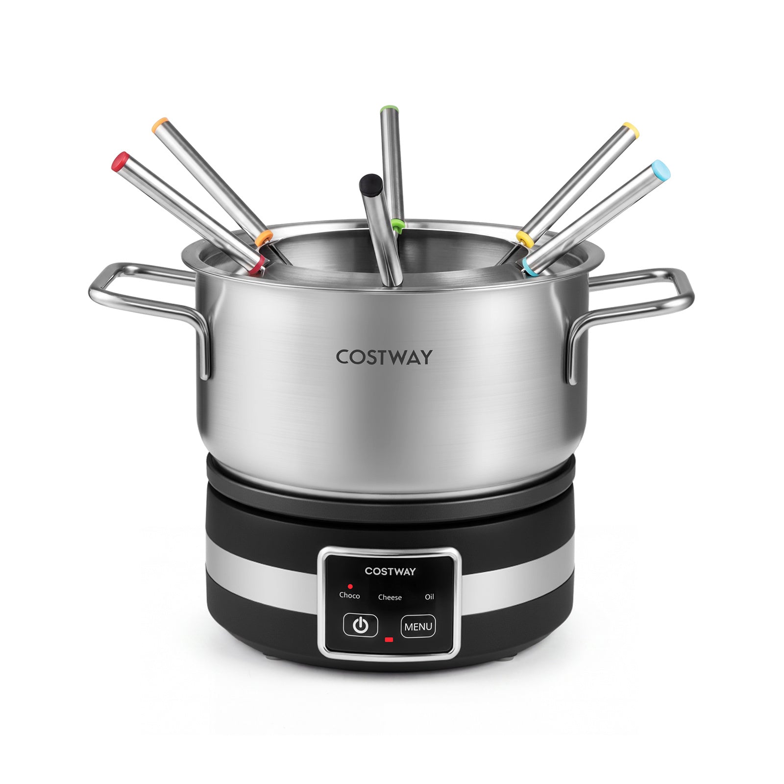Electric Fondue Pot Set 1200W Fondue Maker with Removable Stainless Steel Pot