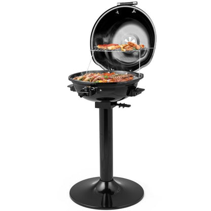 Electric BBQ Grill with Removable Non-Stick Grilling Rack-Black