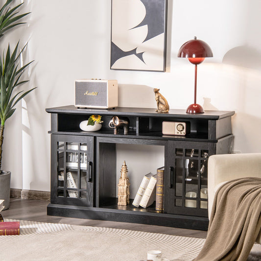 Fireplace TV Stand with 2000w Electric Insert and Remote Control-Black