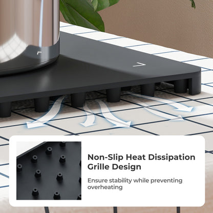 Electric Silicone Food Warming Mat with Fast Full Surface Heating-Black