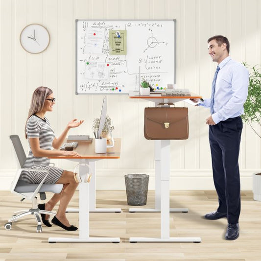 Biurko stojące z regulacją wysokości 140 x 60 CM i 3 pamięciami wysokości – naturalne