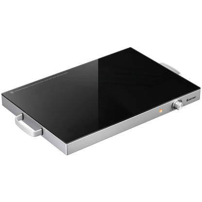 Electric Warming Tray with Cool-Touch Handles and Stainless Steel Frame