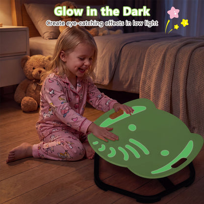 Elephant-Shaped Spinning Chair for Autistic and ADHD Kids with Dual Side Handles and Build Balance-Green