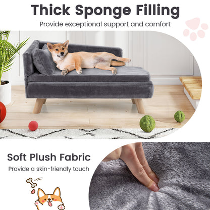 Elevated Pet Bed for Medium and Small-Sized Dogs Puppies Cats Kittens-Grey