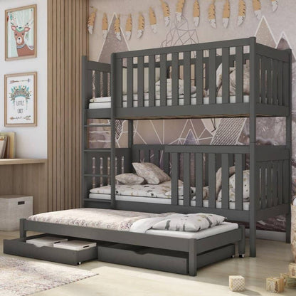 Emily Bunk Bed with Trundle and Storage