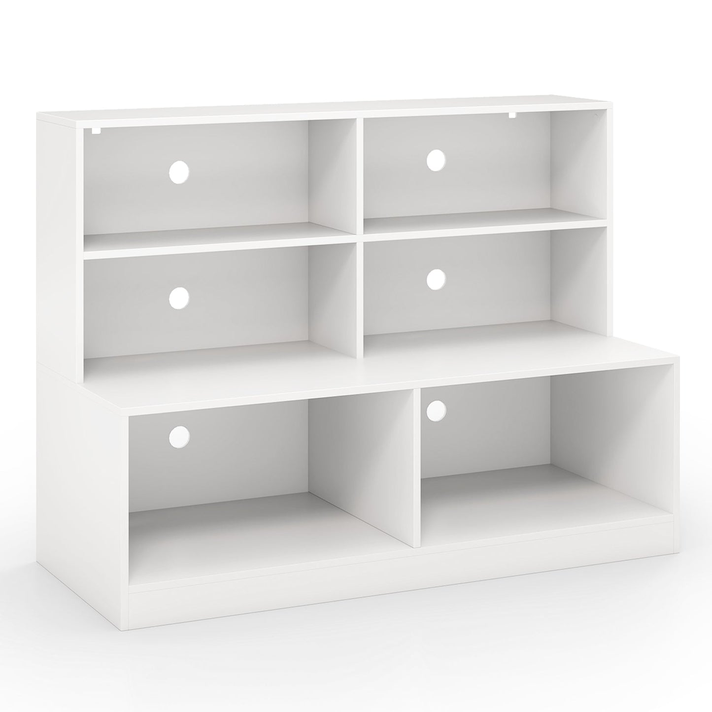 2-in-1 Entryway Shoe Cabinet with 2 Anti-tipping Kits for Living Room-White