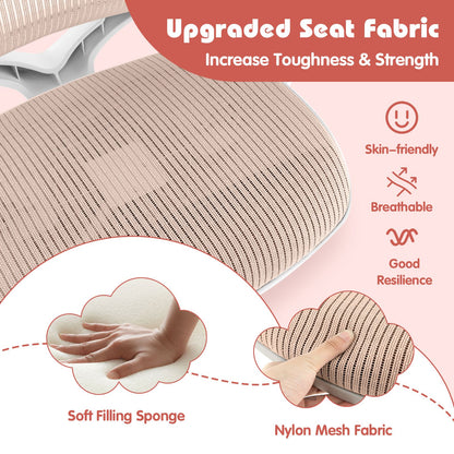 Ergonomic Children Study Chair with Breathable Mesh Back-Pink