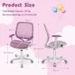 Ergonomic Children Study Chair with Breathable Mesh Back-Purple