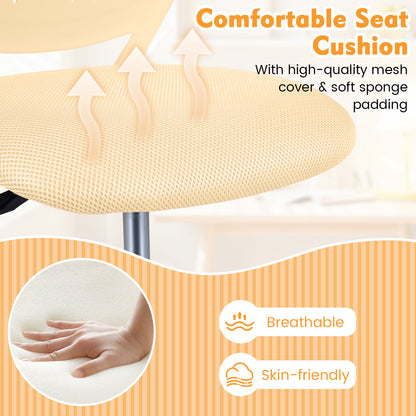 Ergonomic Children Study Chair with Adjustable Height-Yellow