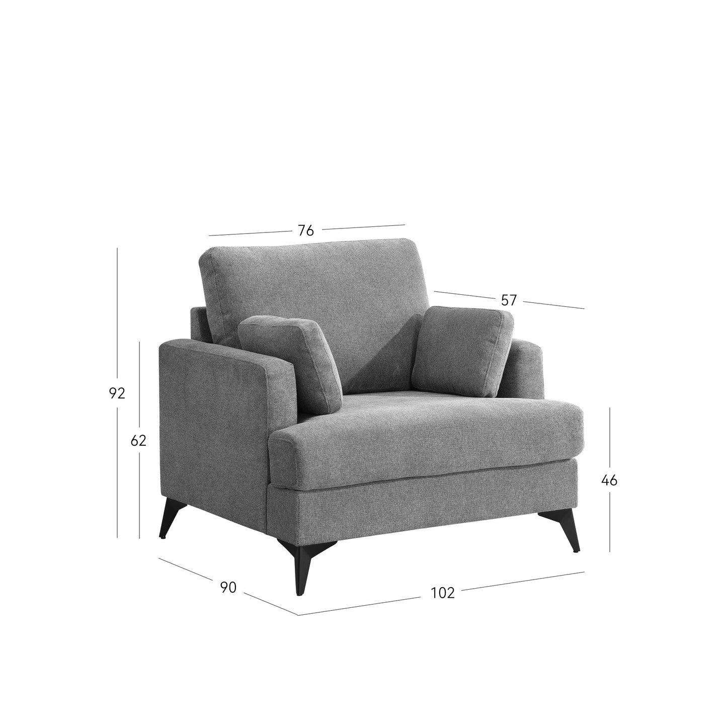 Ervin Armchair Grey
