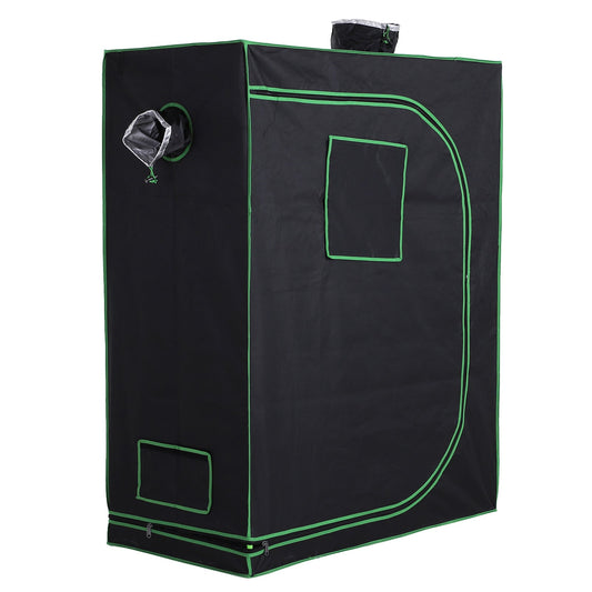 Outsunny Grow Tent odblaskowy Mylar Hydroponiczny z regulowanymi otworami wentylacyjnymi i tacką podłogową do uprawy roślin w pomieszczeniach, 120 x 60 x 150 cm (47" x 23,5" szer. x 59")