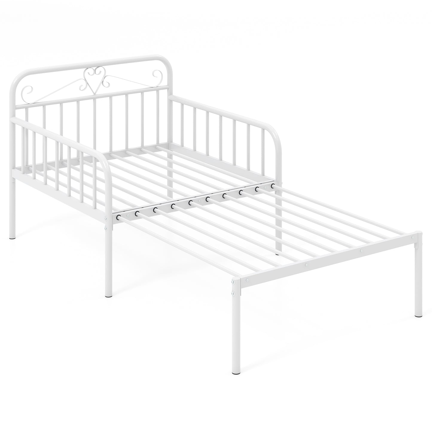 Extendable Daybed to Single Size Bed with Trundle for Adults and Guests-White