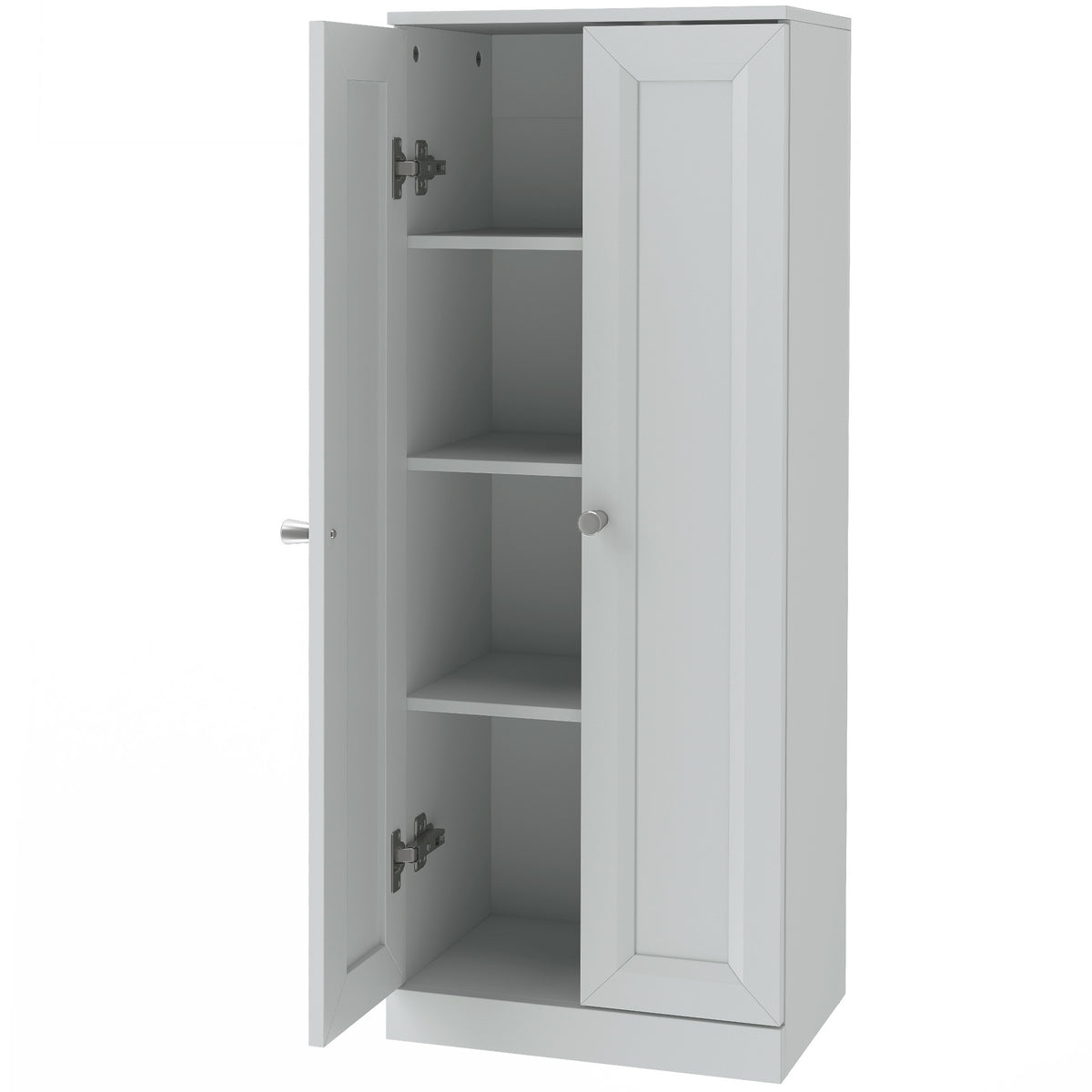 HOMCOM Narrow Bathroom Cabinet, Slim Storage Cabinet with 2 Doors & 4 Tiers, Freestanding Narrow Cupboard
