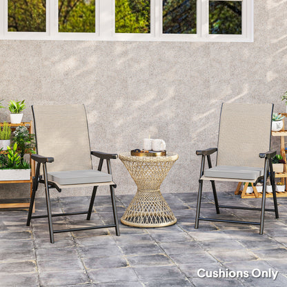 Outsunny Set of 2 Garden Chair Cushions - Light Grey