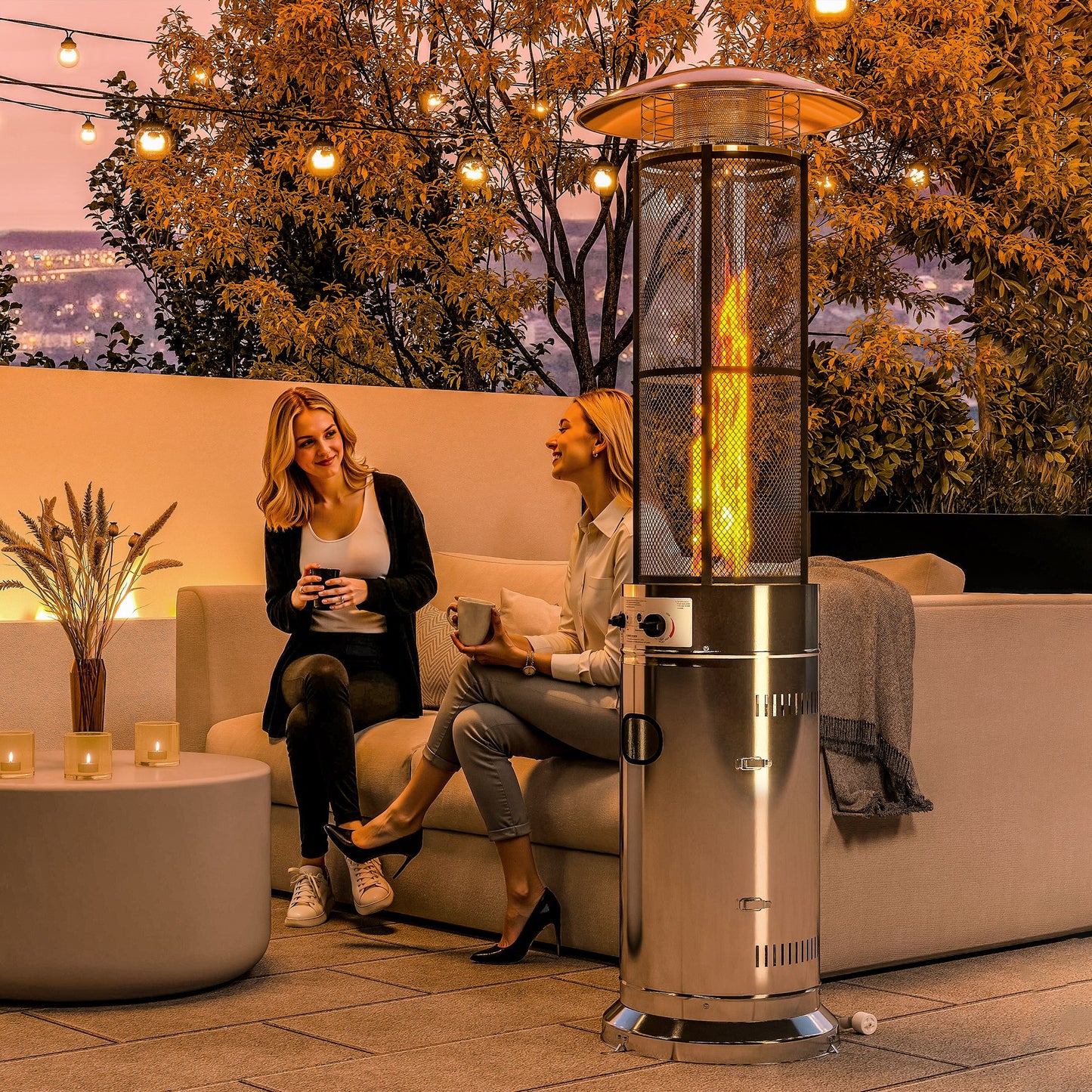 Outsunny 11Kw Regulowany Gazowy Grzejnik Patio