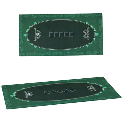 SPORTNOW Professional Poker Mat, 12-Player Water-resistant Poker Table with Felt Surface, Carry Bag, Green