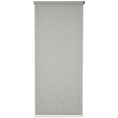 WiFi Smart Roller Blinds Window UV Privacy Protection with Rechargeable Battery, Electric Shades Blind Easy Fit Home Office, Grey, 90 x 180cm