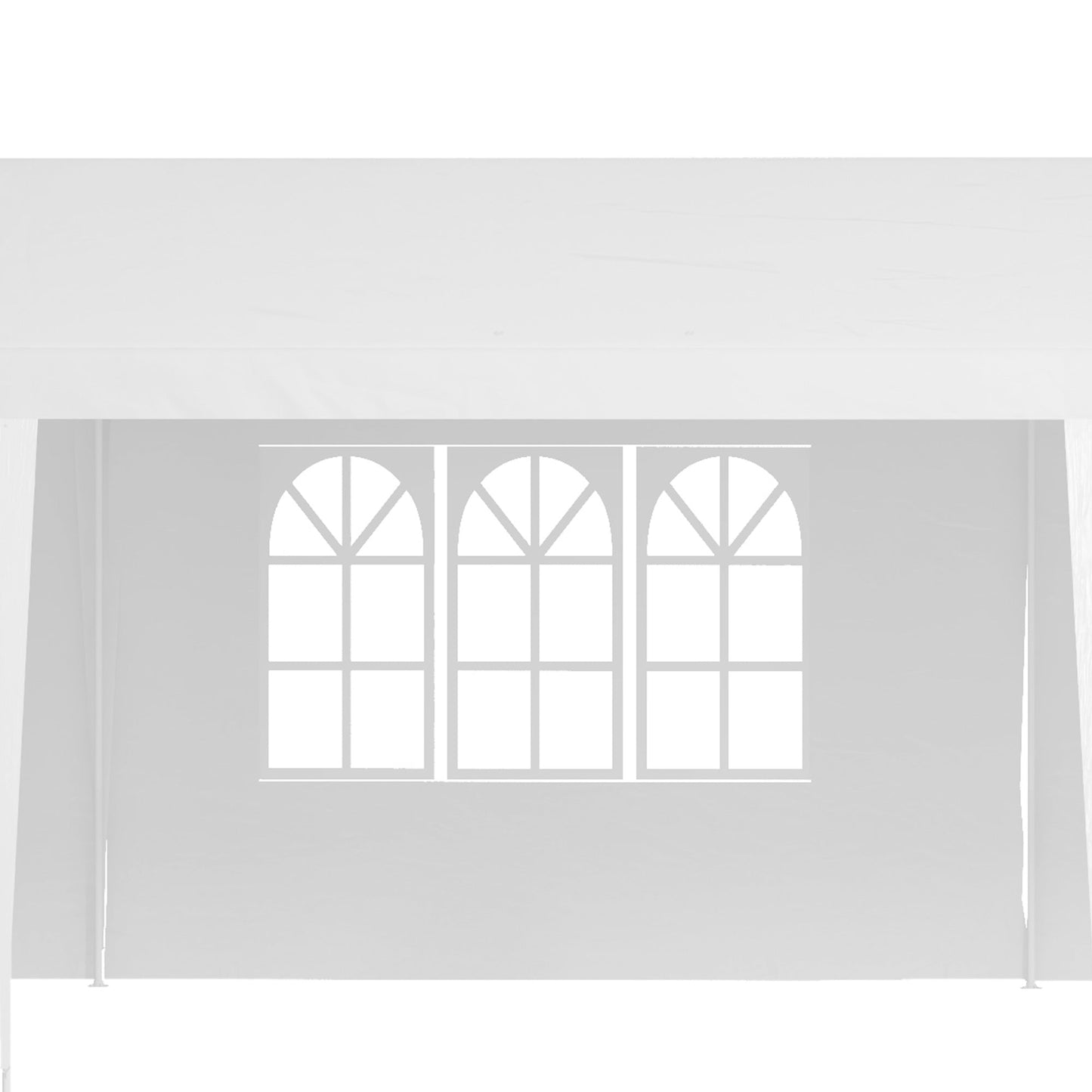 Outsunny 9 x 3m Garden Gazebo Marquee Party Wedding Tent Canopy - White