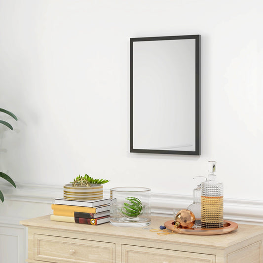 HOMCOM Wall Bathroom Mirror in Black, image 2