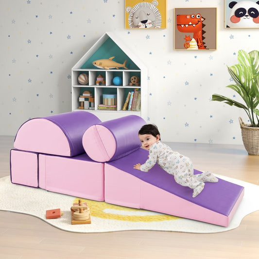 5-Piece Soft Waterproof Kids Climb &amp;amp;amp;amp;amp;amp; Crawl Activity Playset-Purple