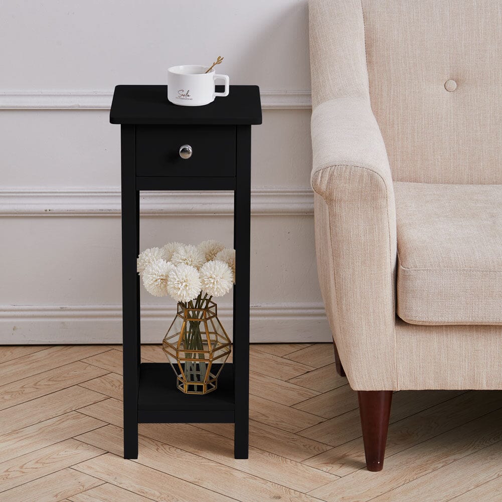 Minimalist Wooden One-Drawer Slim Console Table