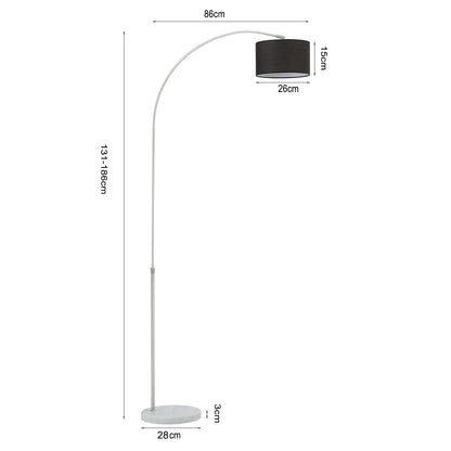 Arched Floor Lamp Marble Base with Shade