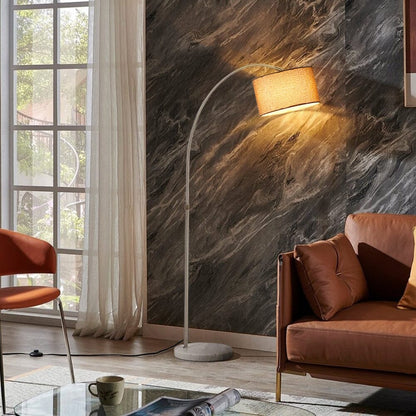 Arched Floor Lamp Marble Base with Shade