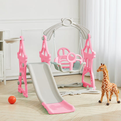 Toddler Swing and Slide Playset for Indoor and Outdoor