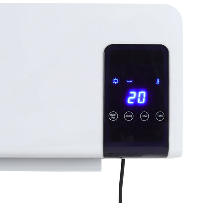 Wall Mounted White Electric Heater with Remote Control