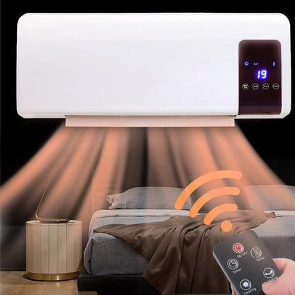 Wall Mounted White Electric Heater with Remote Control