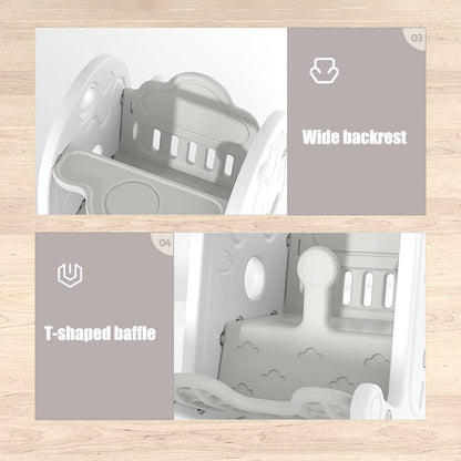 Grey Floor Standing Toddler Rocking Chair Plastic Toy